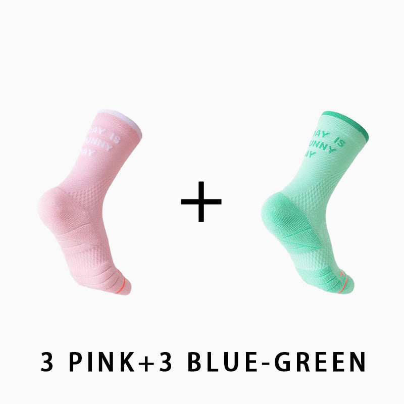 Mid Crew Towel Bottom Women's Cycling Socks（6 pairs）