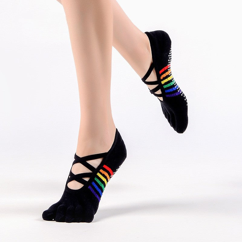 Custom Design Anti Slip Grip Pilates Yoga Socks (5 Units)