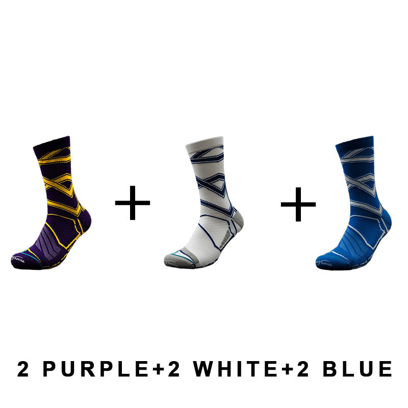 Men's High Top Professional Cycling Socks (6 pairs)