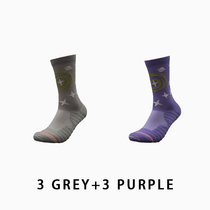 Breathable Mid-calf Women Running Socks（6 pairs）