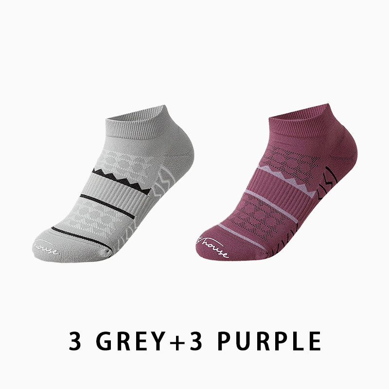 Women's Non-slip Running Sports Socks(6 pairs）