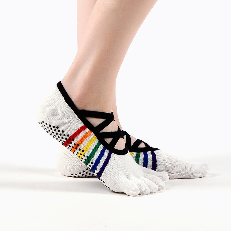 Custom Design Anti Slip Grip Pilates Yoga Socks (5 Units)