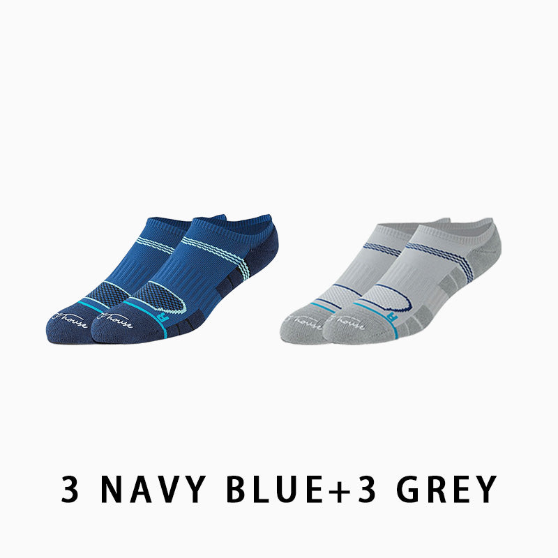 Men's Low Cut Breathable Running Socks(6 pairs）