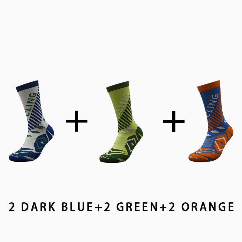 Men's Breathable Bike Riding Socks（6 pairs）