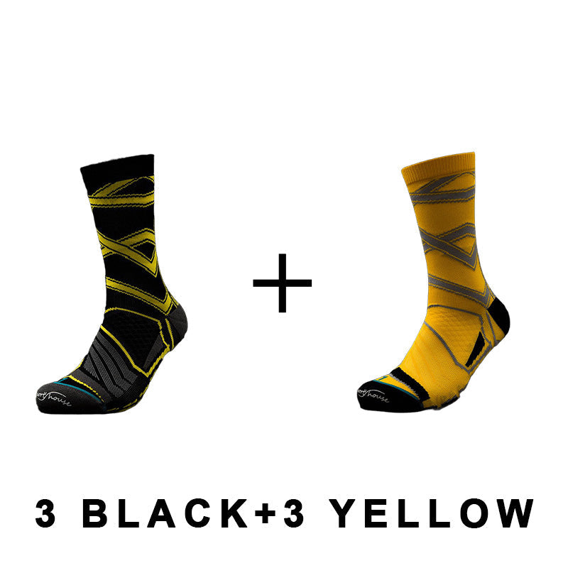 Men's High Top Professional Cycling Socks (6 pairs)