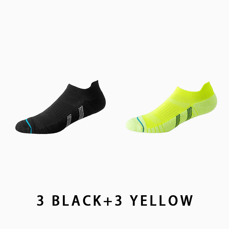 Men's Breathable Towel Sole Running Socks（6 pairs）