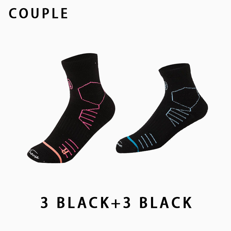 Couple's Professional Non-slip Running Socks(6 pairs）
