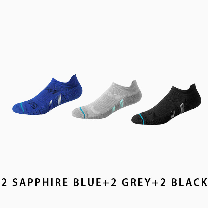 Men's Breathable Towel Sole Running Socks（6 pairs）