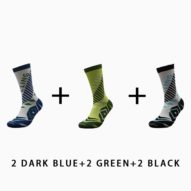 Men's Breathable Bike Riding Socks（6 pairs）