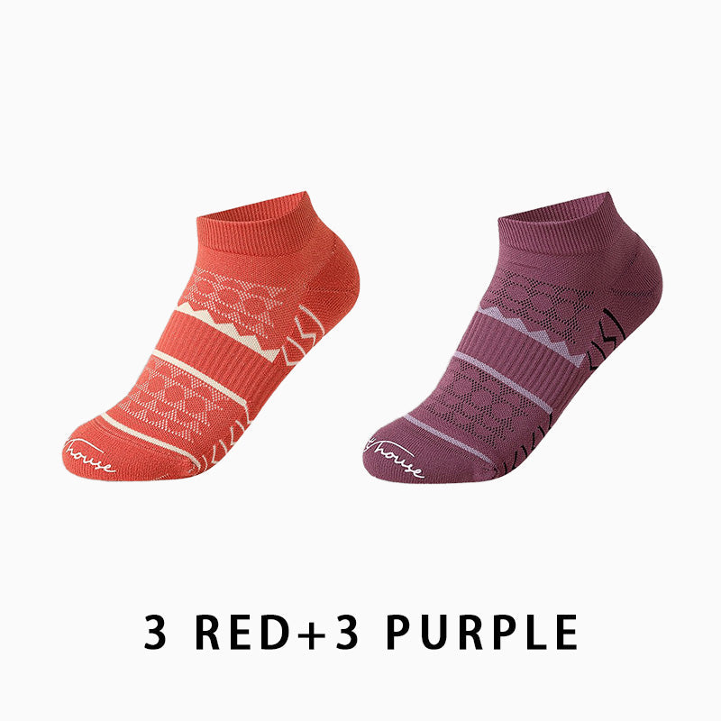 Women's Non-slip Running Sports Socks(6 pairs）