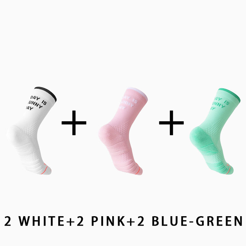 Mid Crew Towel Bottom Women's Cycling Socks（6 pairs）