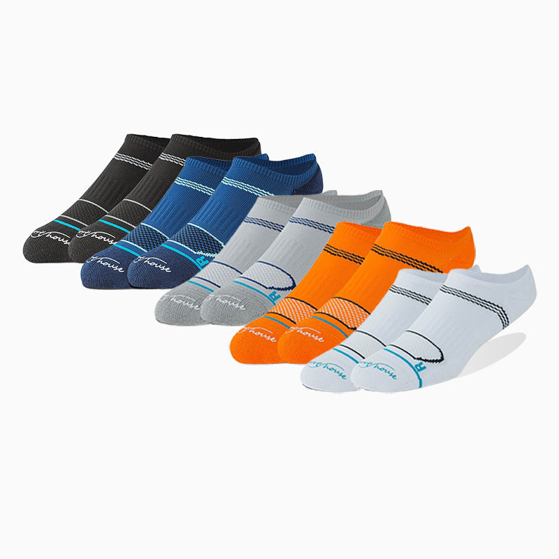 Men's Low Cut Breathable Running Socks(6 pairs）