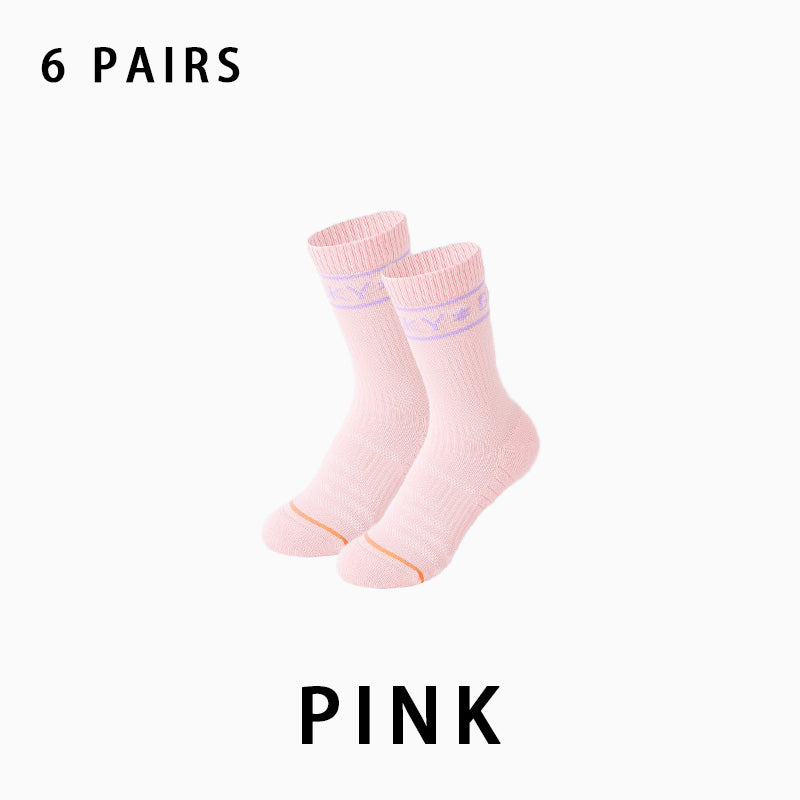 Women Profession Running Compression Socks(6 pairs）
