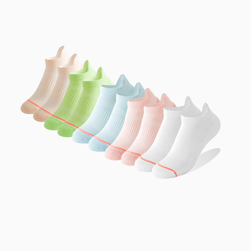 Women Low Cut Running Compression Socks(6 pairs）