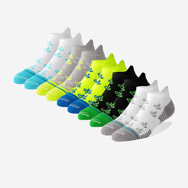 Men's Short Thin Running Socks（6 pairs）