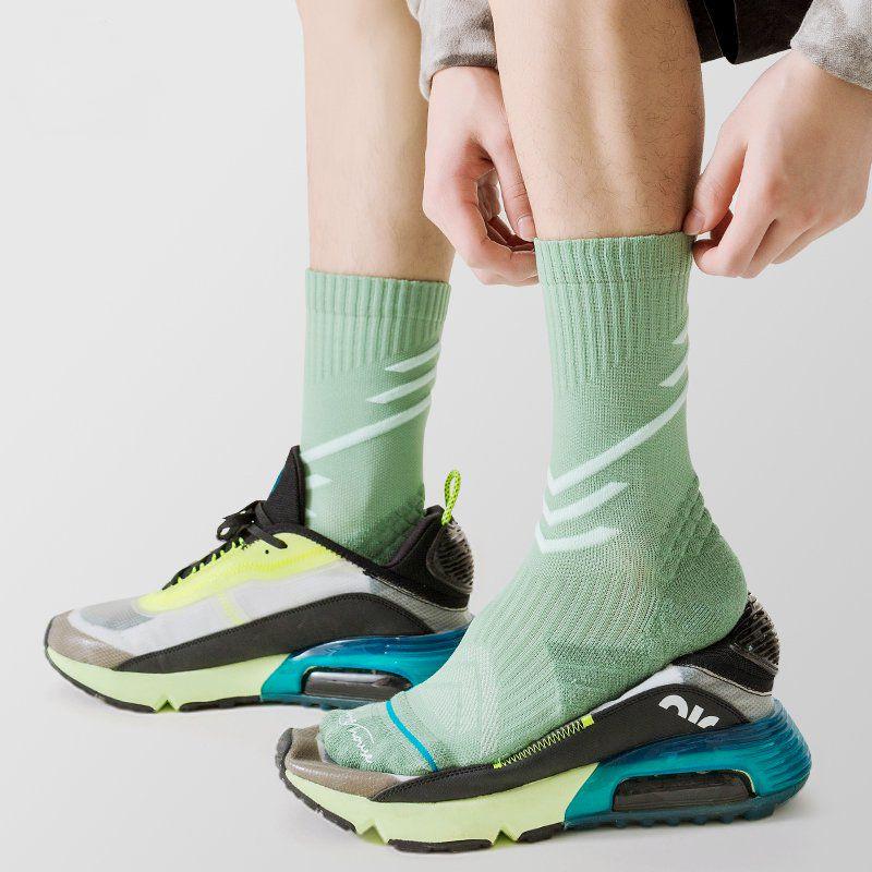 Non-slip Mid-calf Men's Running Socks(6 pairs）