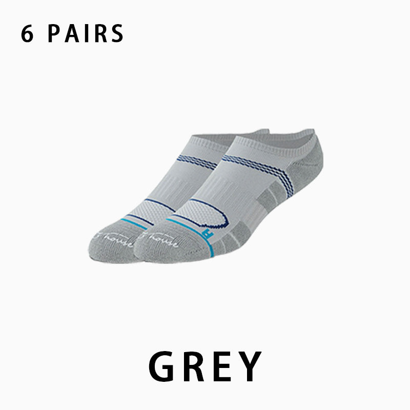 Men's Low Cut Breathable Running Socks(6 pairs）