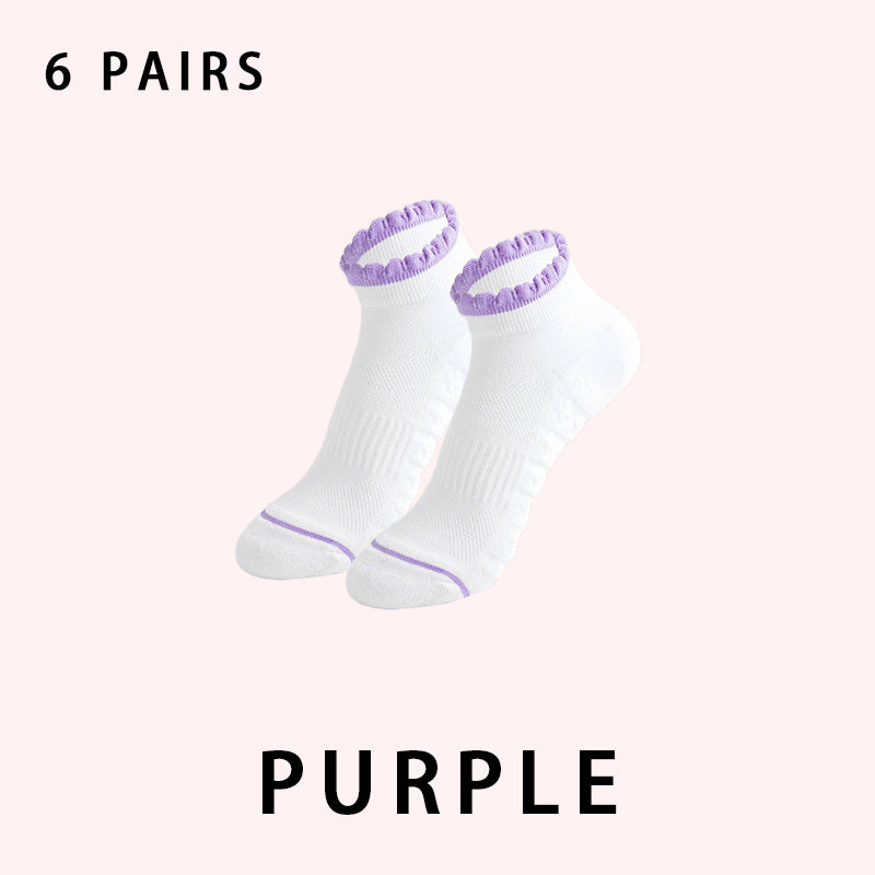 Women's Low Cut Running Socks（6 pairs）