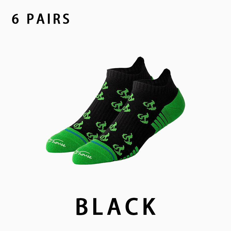 Men's Short Thin Running Socks（6 pairs）