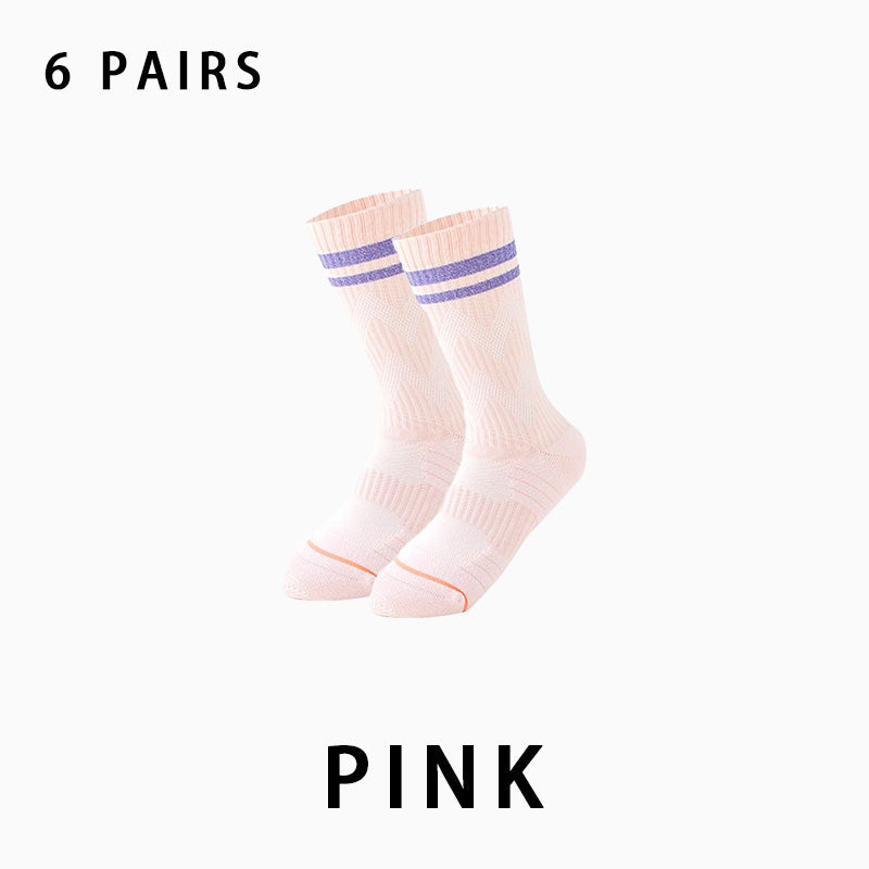 Professional Women Breathable Running Socks（6 pairs）