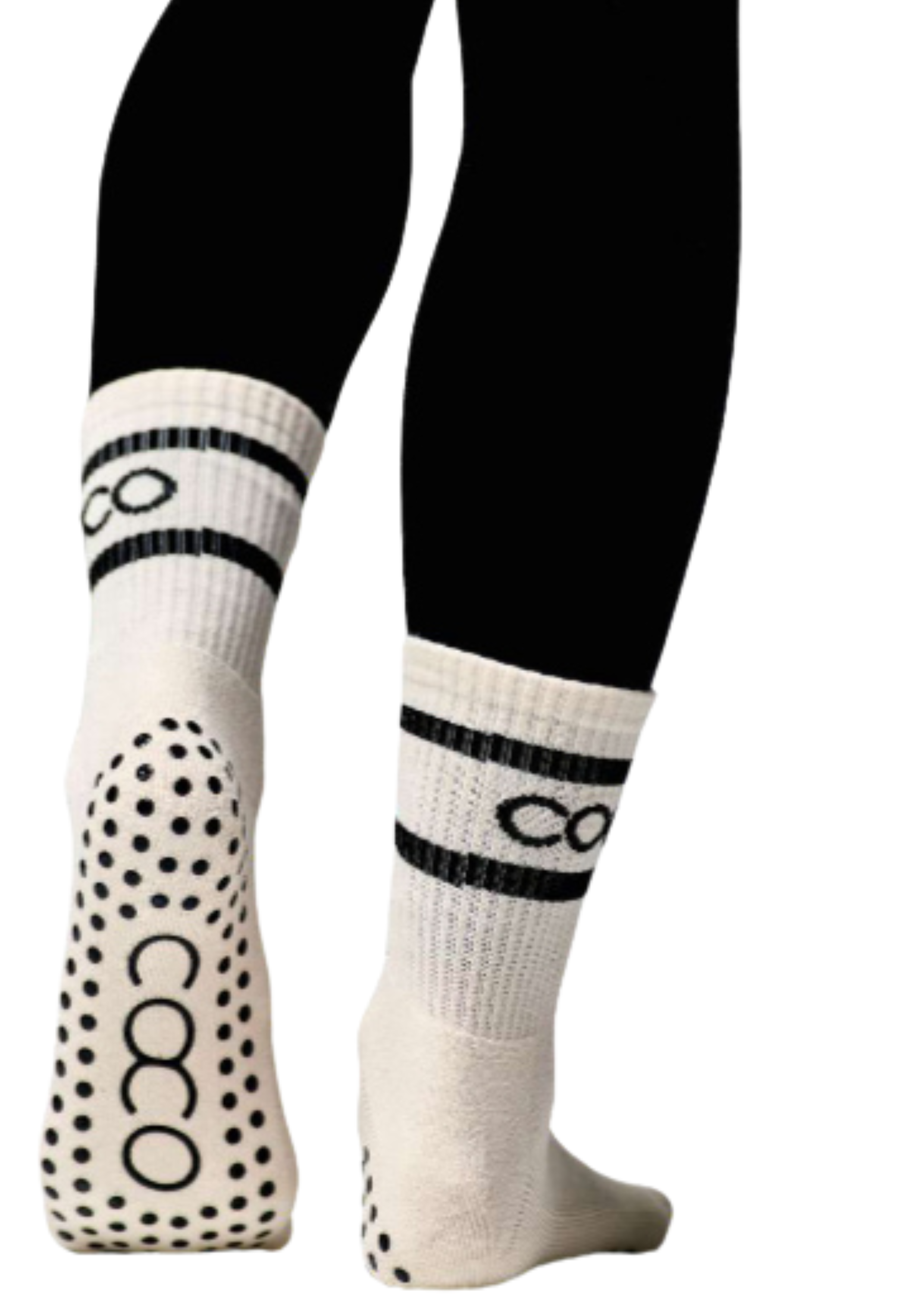 COCO Grip Socks | Cream & Black