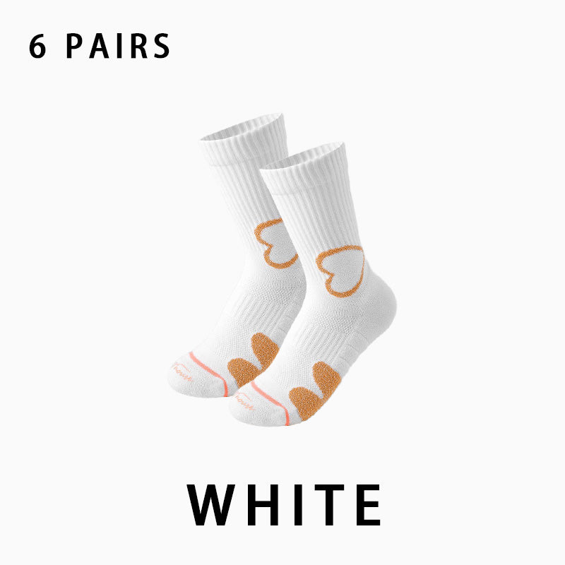 Women's Autumn/Winter Thickened Running Socks（6 pairs）