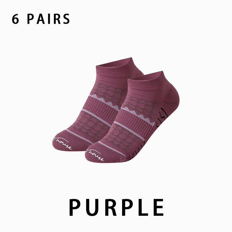 Women's Non-slip Running Sports Socks(6 pairs）