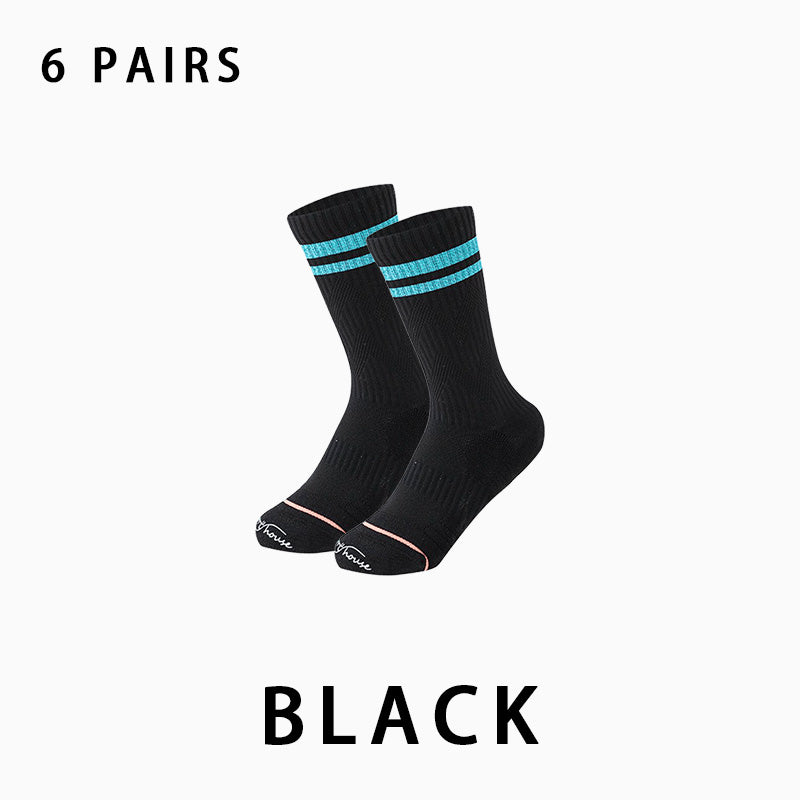 Professional Women Breathable Running Socks（6 pairs）