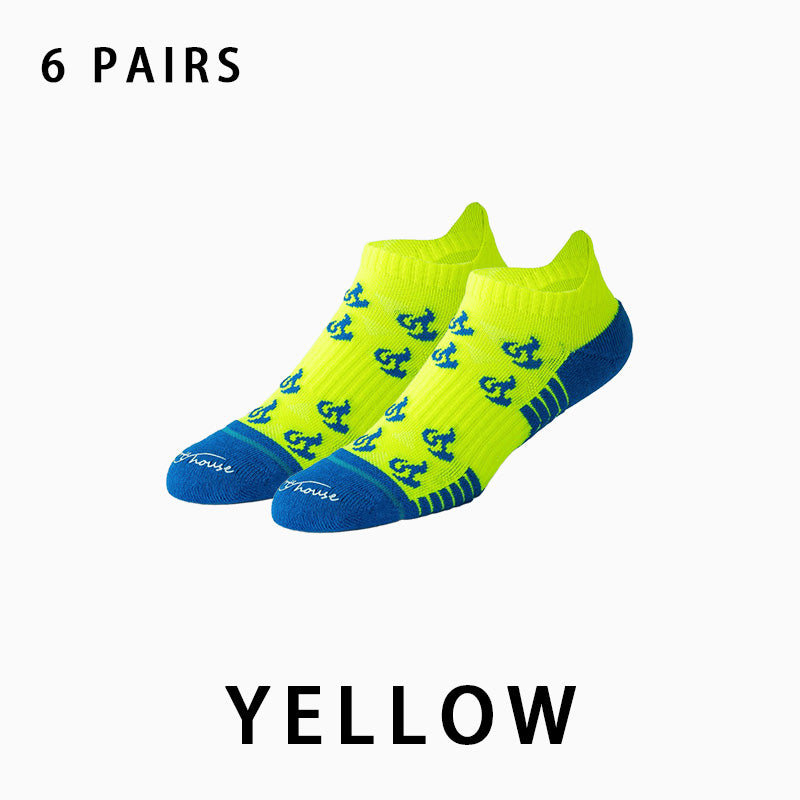 Men's Short Thin Running Socks（6 pairs）