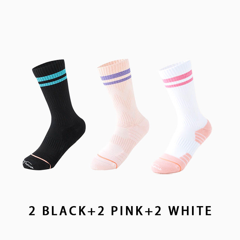 Professional Women Breathable Running Socks（6 pairs）