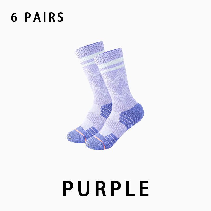 Professional Women Breathable Running Socks（6 pairs）