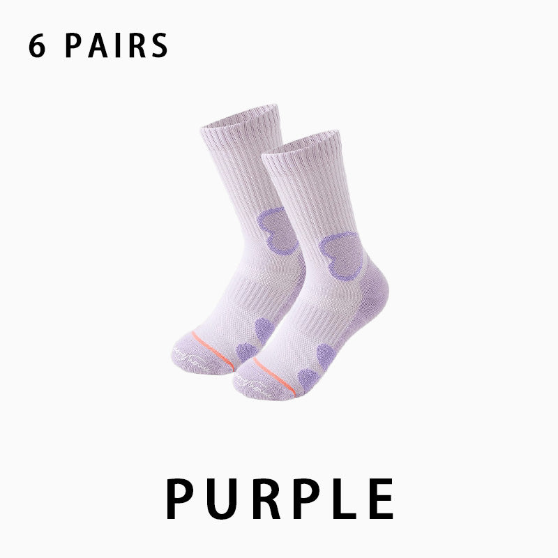 Women's Autumn/Winter Thickened Running Socks（6 pairs）