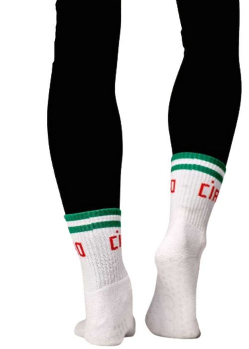 COCO Ciao Grip Socks | Red & Green