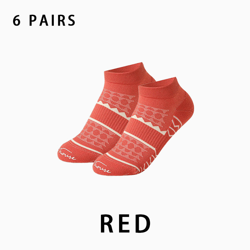 Women's Non-slip Running Sports Socks(6 pairs）