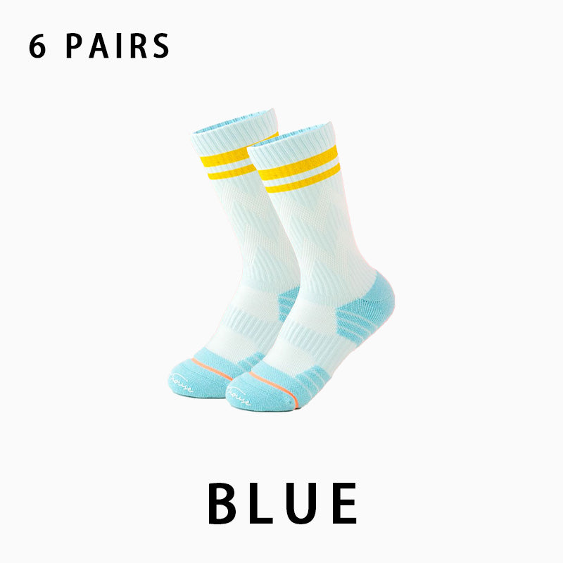 Professional Women Breathable Running Socks（6 pairs）