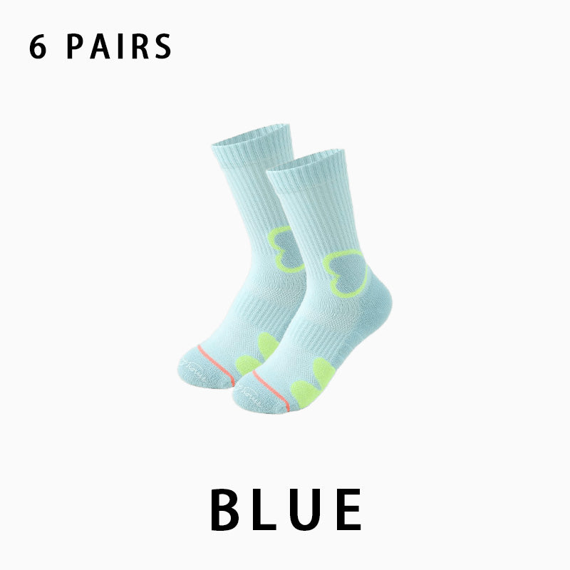 Women's Autumn/Winter Thickened Running Socks（6 pairs）
