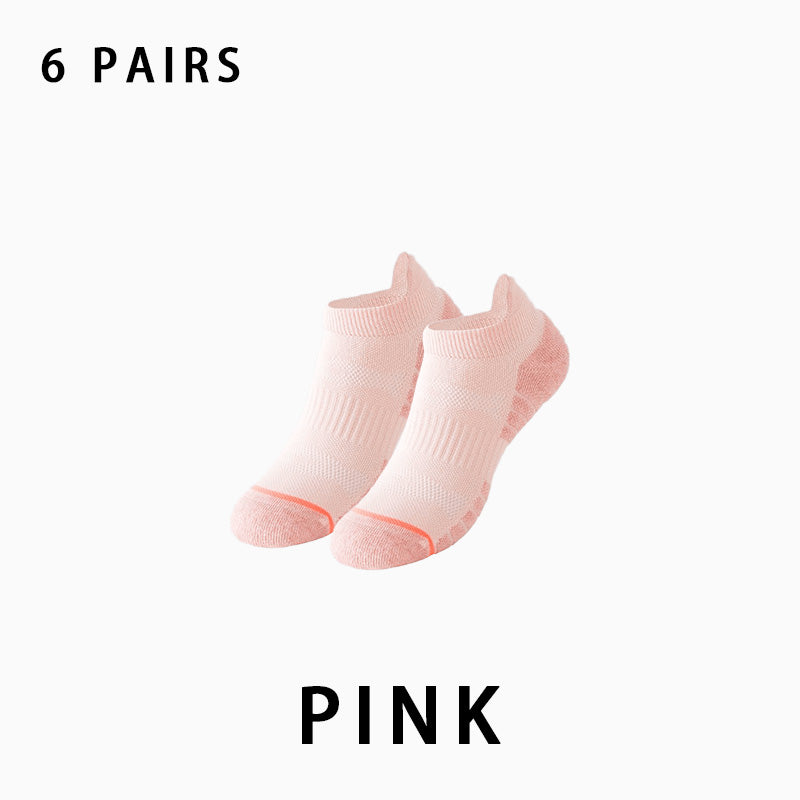 Women Low Cut Running Compression Socks(6 pairs）