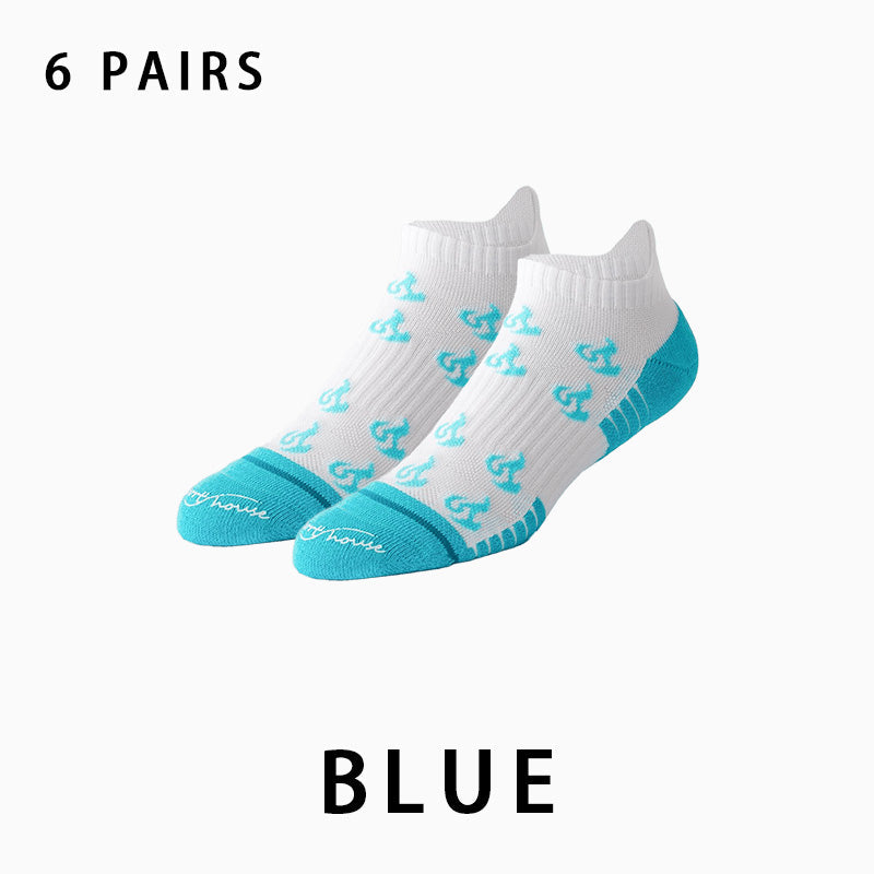 Men's Short Thin Running Socks（6 pairs）