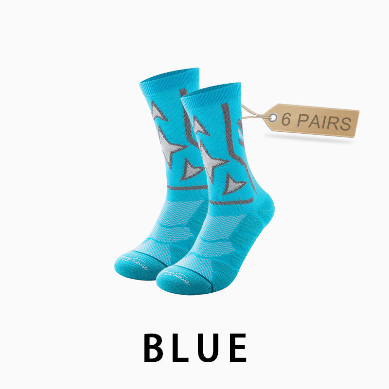 Men's Mid-calf Running Socks(6 pairs）
