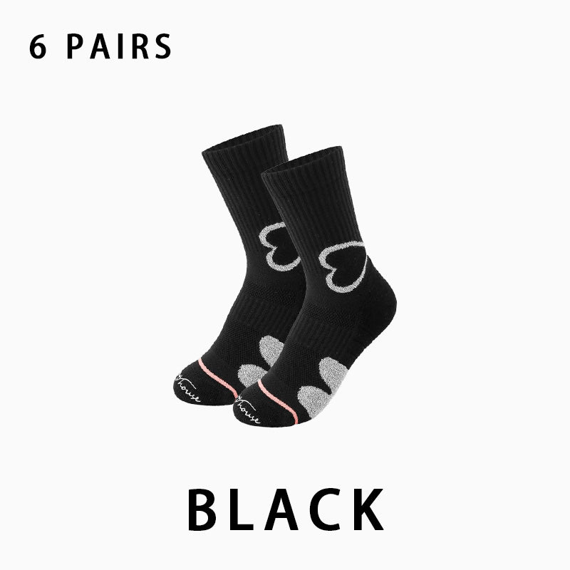 Women's Autumn/Winter Thickened Running Socks（6 pairs）