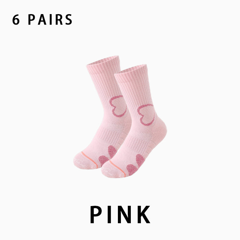 Women's Autumn/Winter Thickened Running Socks（6 pairs）