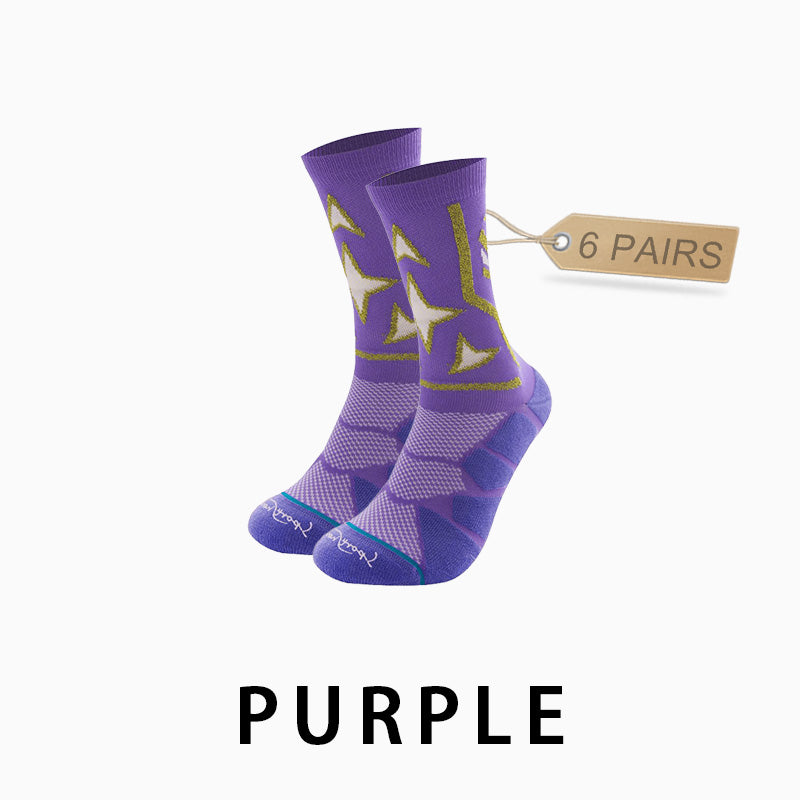 Men's Mid-calf Running Socks(6 pairs）