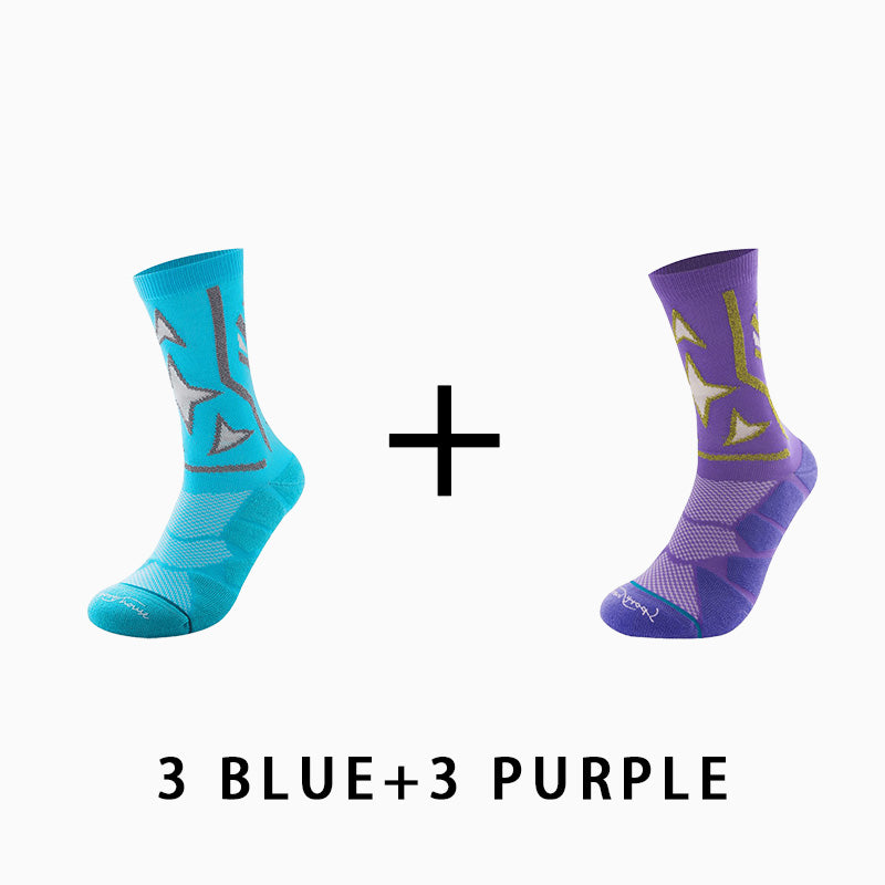 Men's Mid-calf Running Socks(6 pairs）