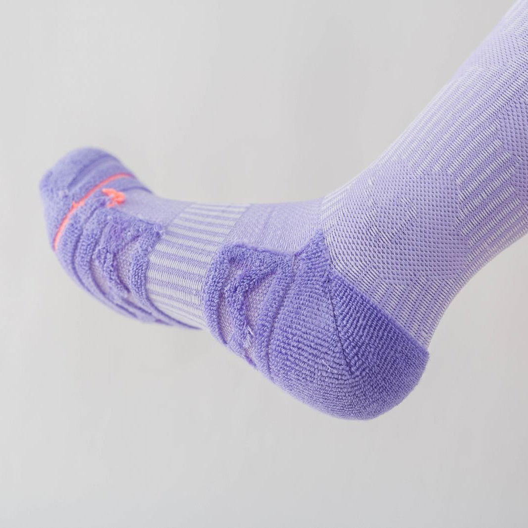 Women Breathable Mid-calf Running Socks(6 pairs）