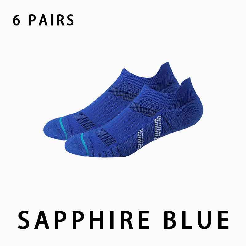 Men's Breathable Towel Sole Running Socks（6 pairs）