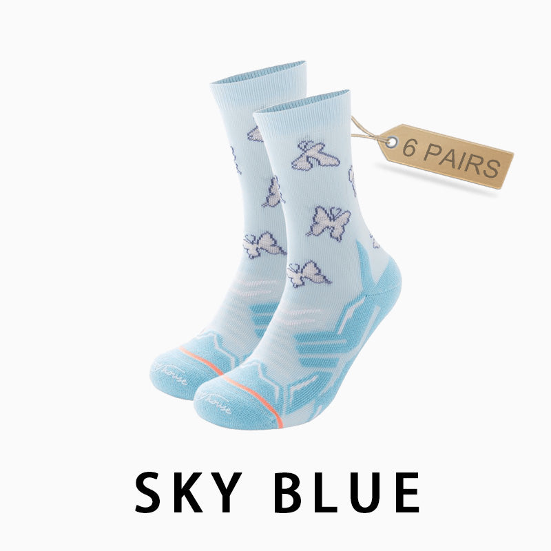 Women's Reflective Running Socks（6 pairs）