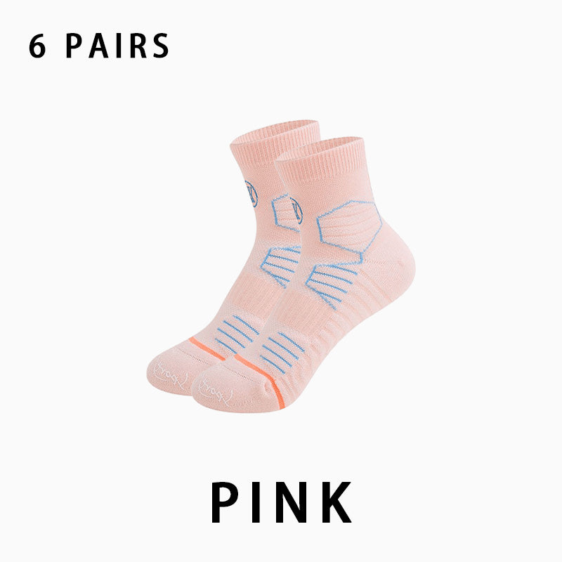 Couple's Professional Non-slip Running Socks(6 pairs）