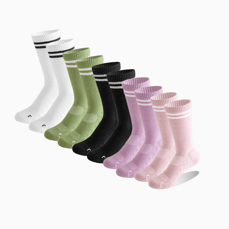 Mid-calf Women‘s Yoga Socks  (6 pairs）