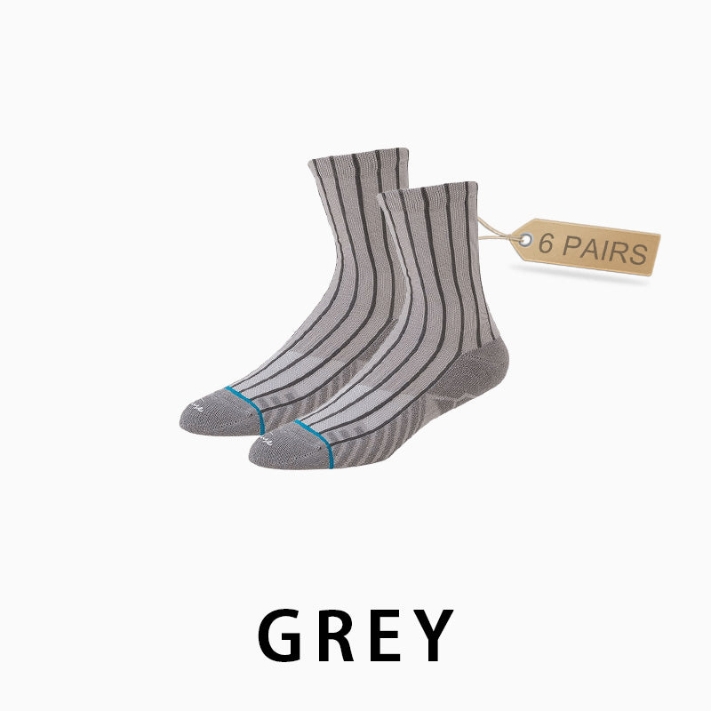 Men's Mid-calf Running Socks(6 pairs）
