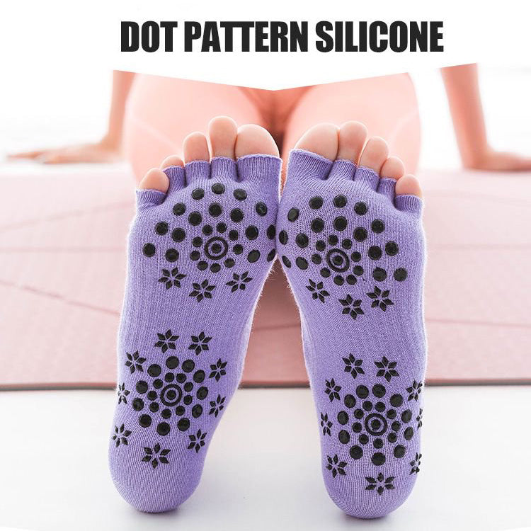 Women's Non Slip Yoga Pilates Socks （6 pairs）